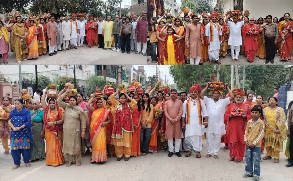Shri Shiv Mahapuran Katha Begins at Bharat Mata Temple with a Grand Kalash Yatra Community Feast Bhandara Scheduled for April 5th
